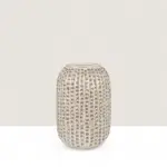 Keramikinė vaza - ruda su raštais